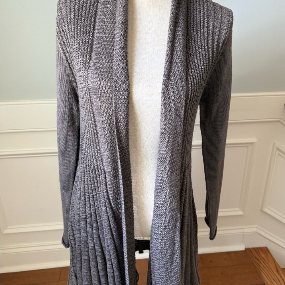 Brown Knit Cardigan Sweater